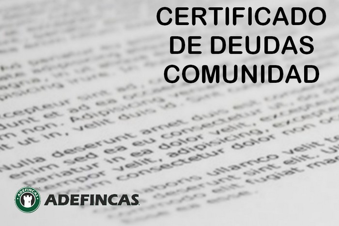 El Certificado de Deudas con la Comunidad de Propietarios